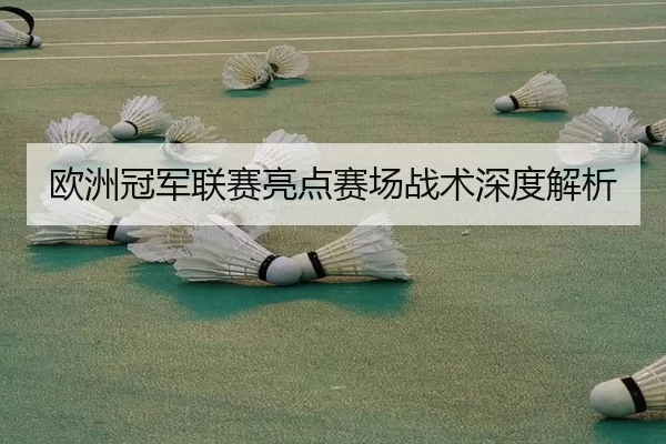欧洲冠军联赛亮点赛场战术深度解析